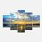 Designart - Beautiful Sunrise and Seashore - Large Seashore Canvas Wall Art